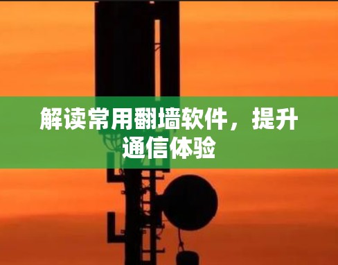 解读常用翻墙软件,提升通信体验 解读常用翻墙软件,提升通信体验