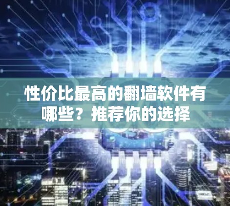 性价比最高的翻墙软件有哪些？推荐你的选择