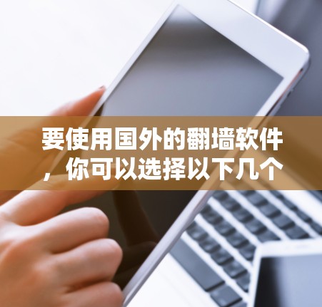 要使用国外的翻墙软件，你可以选择以下几个主要平台