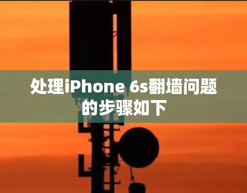 处理iPhone 6s翻墙问题的步骤如下 处理iPhone 6s翻墙问题的步骤如下