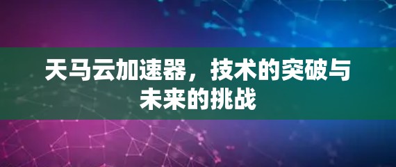 天马云加速器，技术的突破与未来的挑战